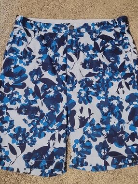 adidas Blue Floral Hybrid Shorts